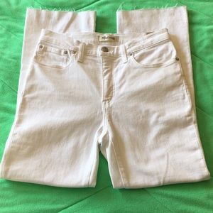 NWT Madewell Cali Demi-Boot White Jeans 6/28.